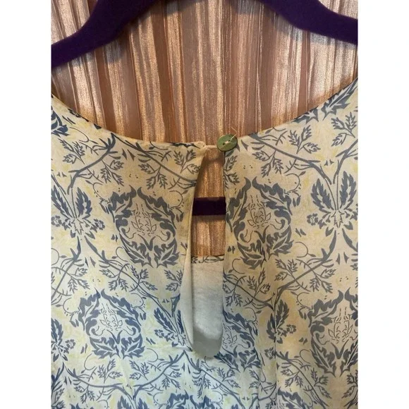 Suzi Chin Maggy Boutique Floral Ruffle Dress Size 4 Belted Made In Italy - Picture 4 of 8